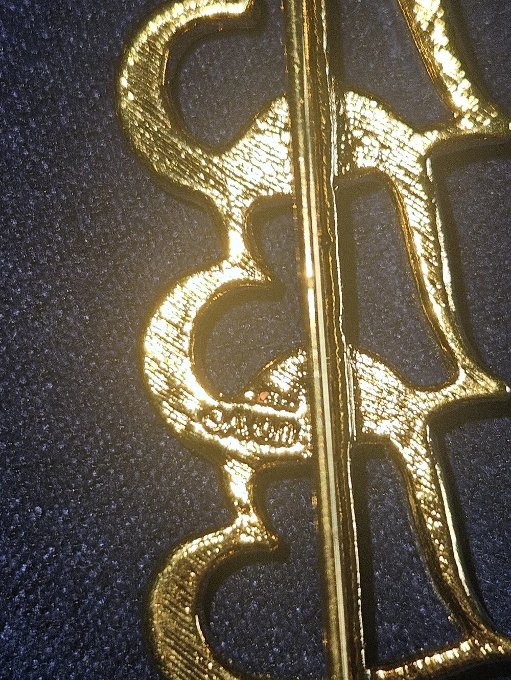 AVON Triple Heart Brooch Goldtone Hearts With  Crystal Accents Arrow Vintage